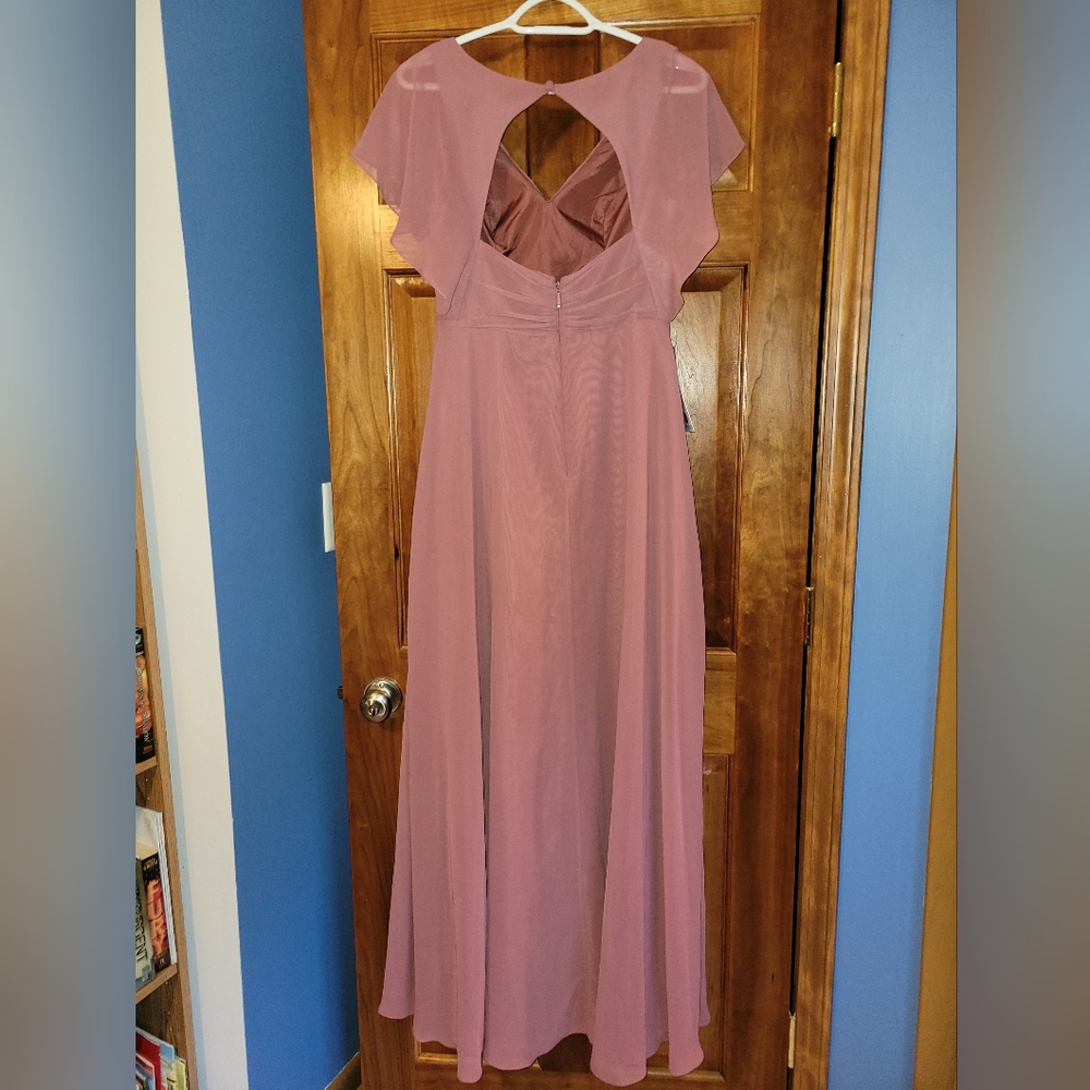 Azazie Rylee Bridesmaid Dress Size 8 Desert Rose - Picture 10 of 15